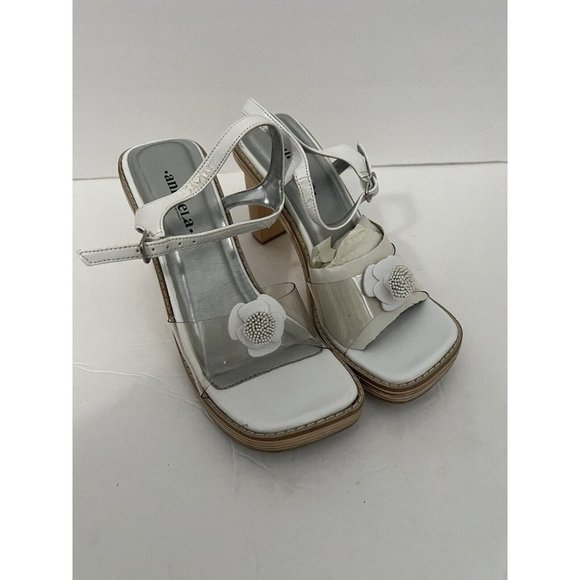 Vintage Women’s Size 6 Platform Sandals Wooden Heels Chunky Heel Y2K - Picture 1 of 10